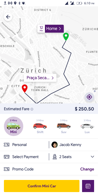 Driver selected