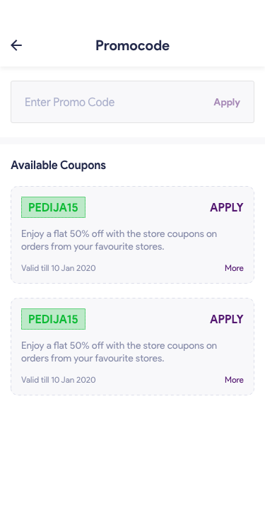 Promo codes